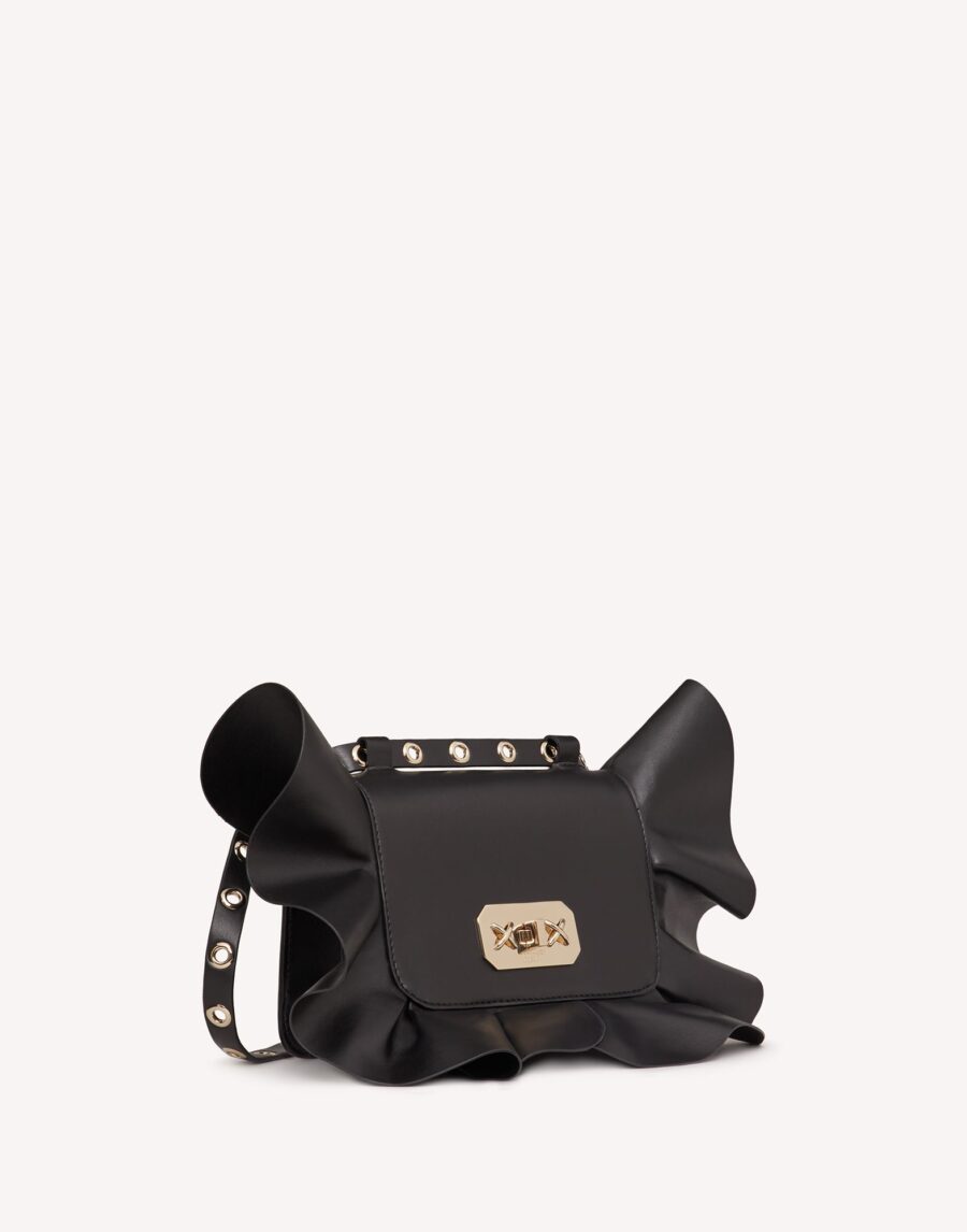 RED VALENTINO ROCK RUFFLES XL SHOULDER BAG