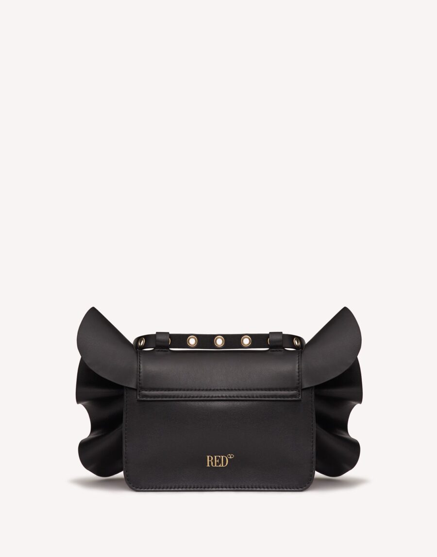 RED VALENTINO ROCK RUFFLES XL SHOULDER BAG