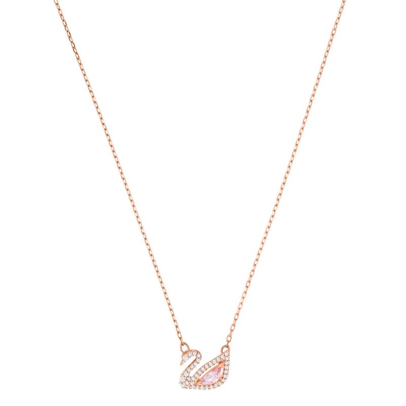 Swarovski lancic Swan, Roza, Rose ton, Swan