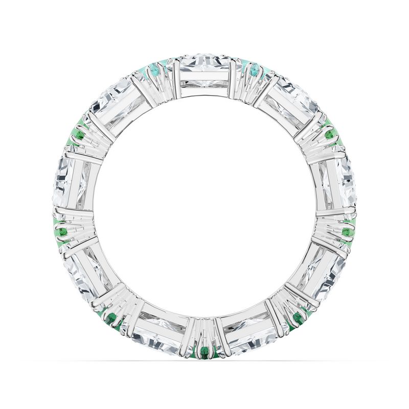Swarovski prsten Millenia, Zelena, Bijeli ton
