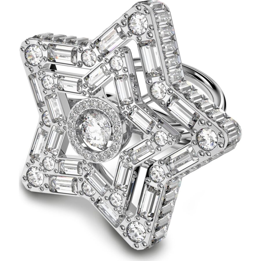 Swarovski prsten Stilla Cocktail, Bijeli ton, Star, Mix