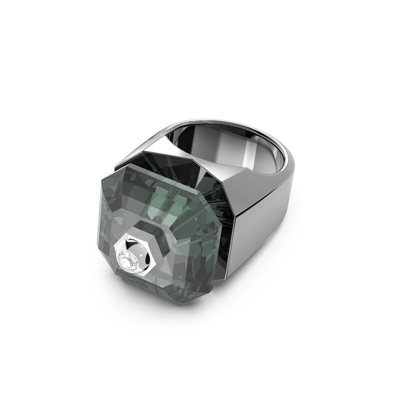 Swarovski prsten Numina Cocktail, Crna, Ruthenium plated, Octagon