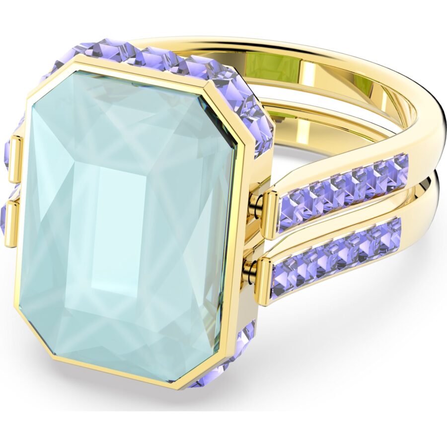 Swarovski prsten Chroma, Višebojna, Zlatni ton, Octagon