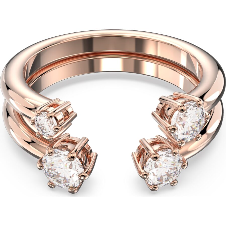 Swarovski prsten Constella, Rose ton, Round, Set