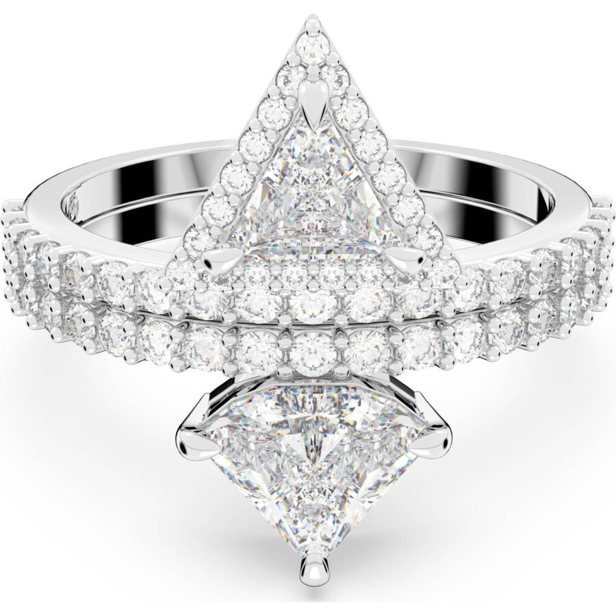 Swarovski prsten Stilla, Bijeli ton, Mix