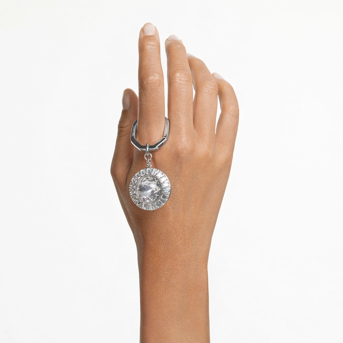 Swarovski privjesak za ključeve Lucent, Bijeli ton, Round