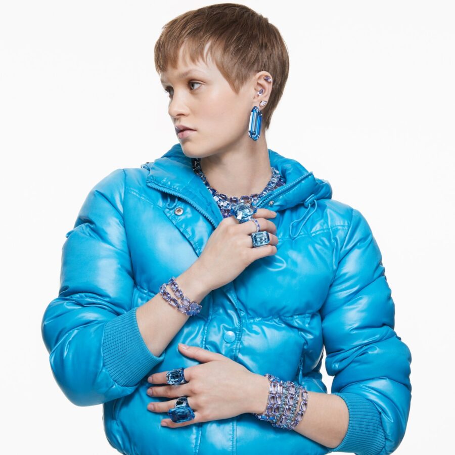 Swarovski prsten Lucent Cocktail, Plava, Octagon