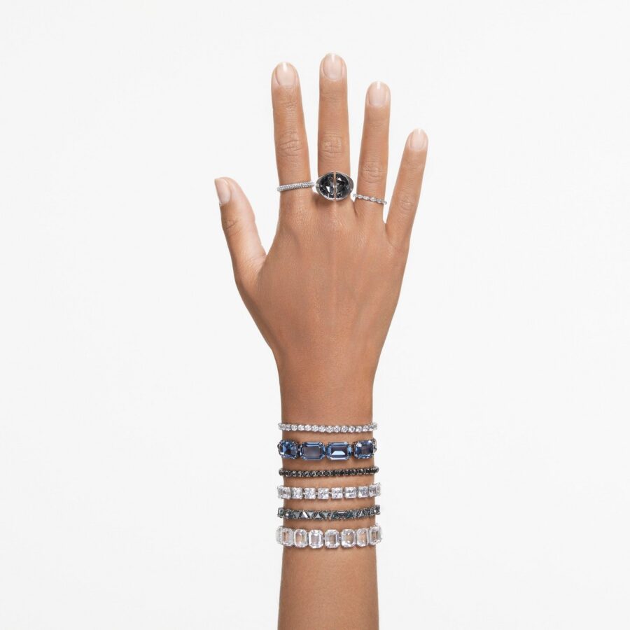 Swarovski prsten Lucent Cocktail, Siva, Bijeli ton