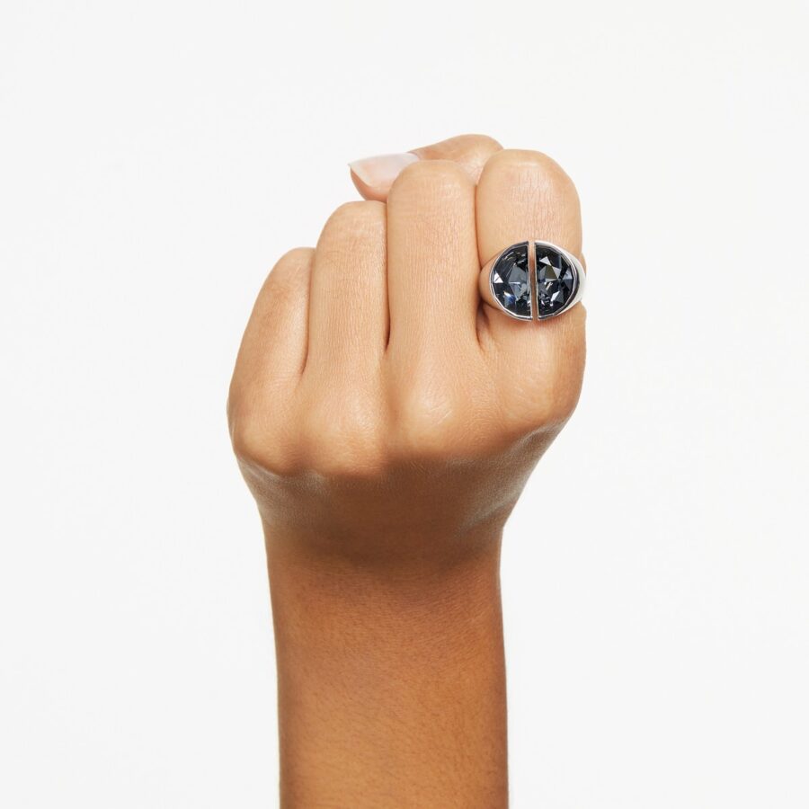 Swarovski prsten Lucent Cocktail, Siva, Bijeli ton