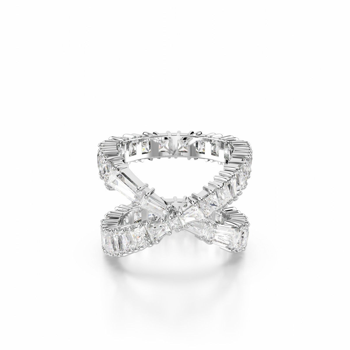 Swarovski prsten Hyperbola, Srebrni ton, Infinity