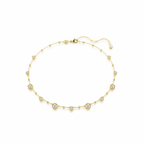 Swarovski ogrlica Imber, Zlatni ton, Round