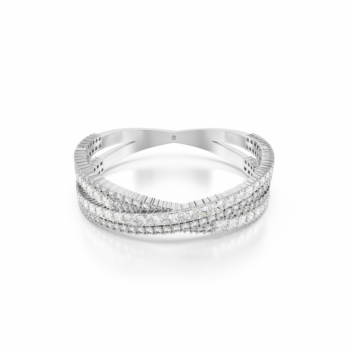 Swarovski narukvica Hyperbola Cuff, Bijeli ton, Infinity, Mix