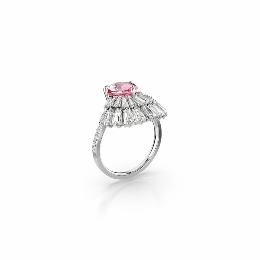 Swarovski prsten Idyllia Cocktail, Roza, Bijeli ton, Shell, Mix