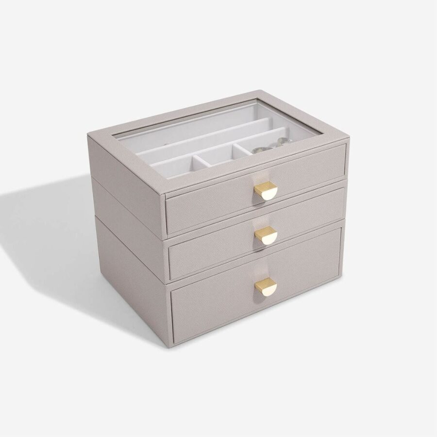 TAUPE CLASSIC DRAWER SET OF 3