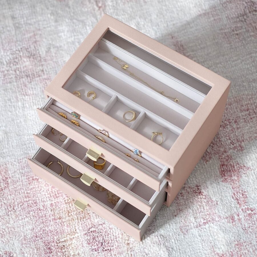 Kutija za nakit Classic, Set 3, Blush & Gold