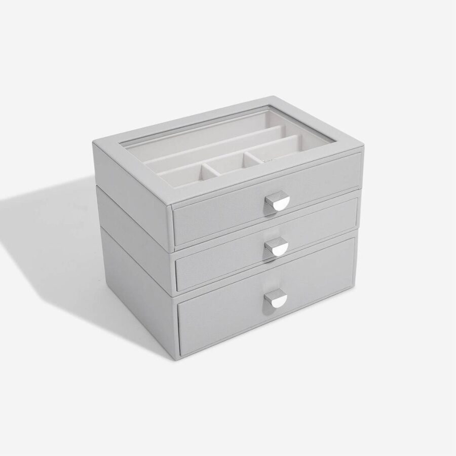 Stackers kutija za nakit Classic Set (3), Pebble Grey