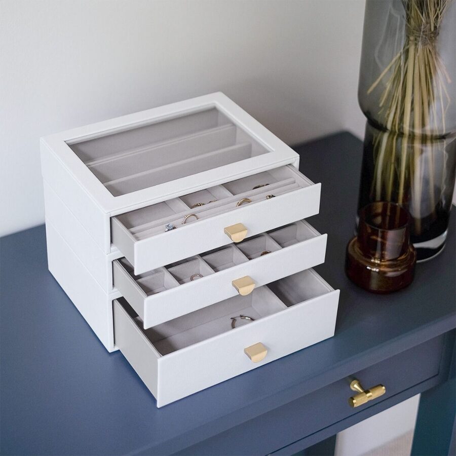 PEBBLE WHITE CLASSIC DRAWER SET OF 3