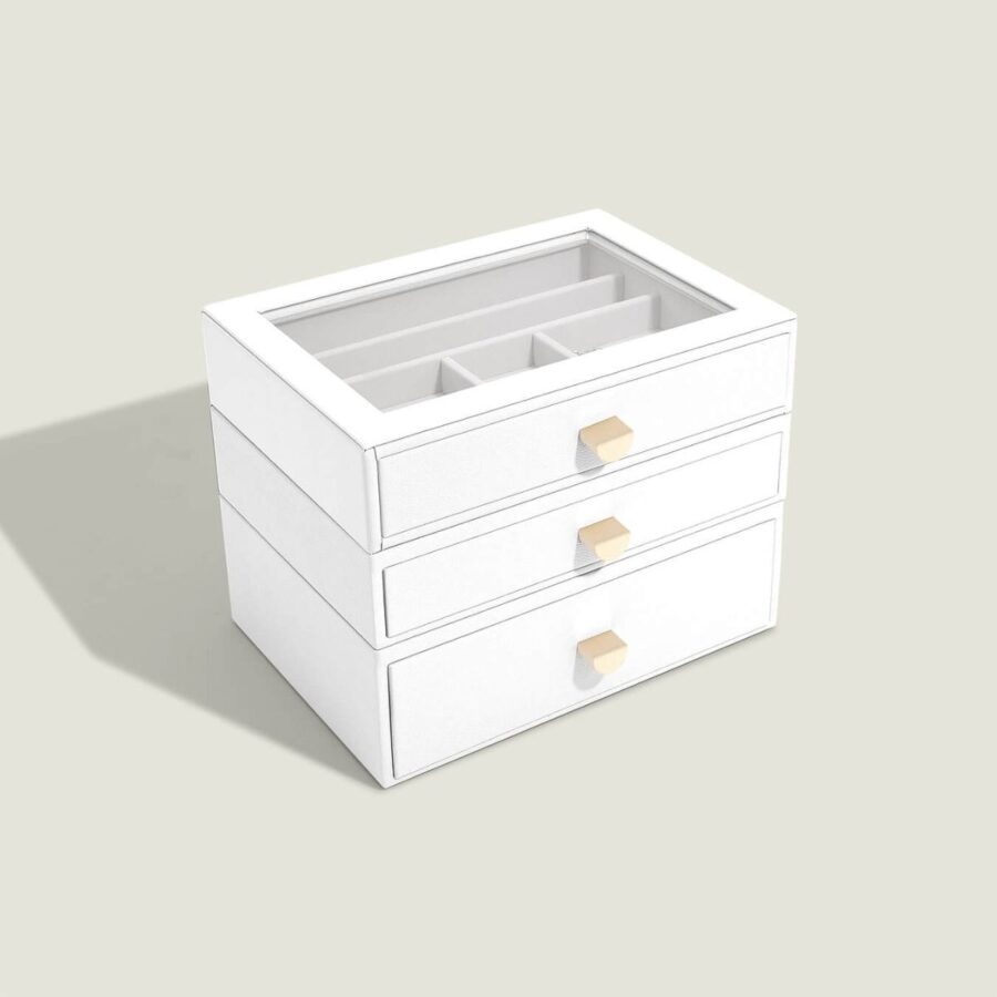 PEBBLE WHITE CLASSIC DRAWER SET OF 3