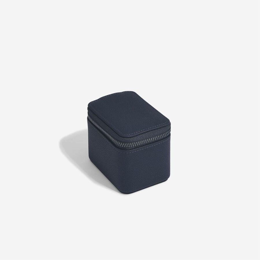 NAVY BLUE SINGLE ZIPPED WATCH BOX