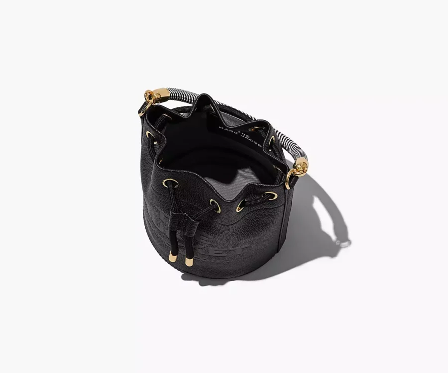 MARC JACOBS THE LEATHER BUCKET BAG BLACK