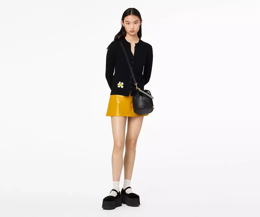 MARC JACOBS THE LEATHER BUCKET BAG BLACK