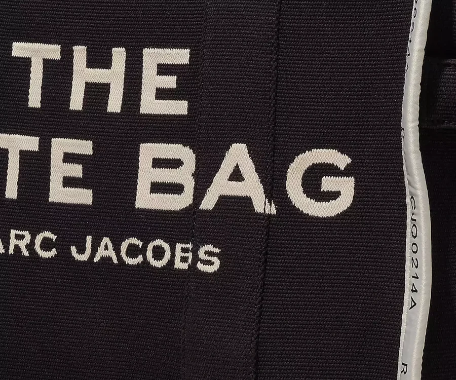 MARC JACOBS THE JACQUARD MEDIUM TOTE BAG BLACK
