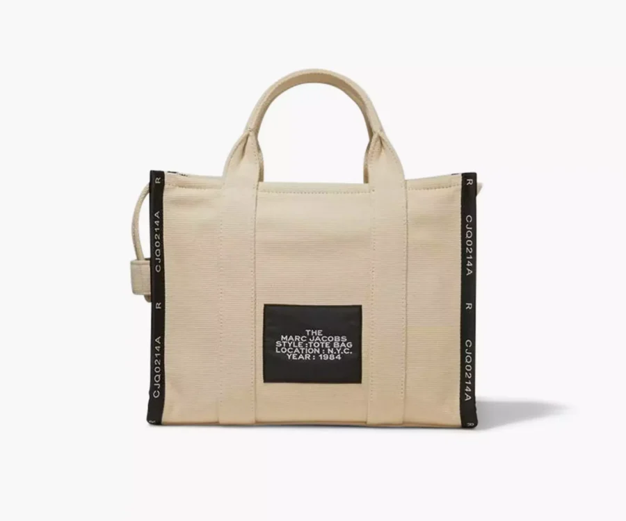 MARC JACOBS THE JACQUARD MEDIUM TOTE BAG WARM SAND