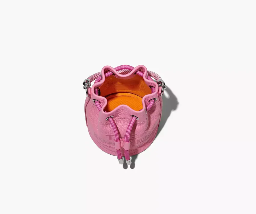 MARC JACOBS THE LEATHER MICRO BUCKET BAG CANDY PINK