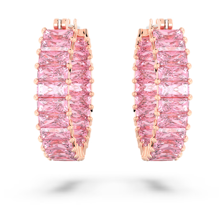 Swarovski nau&scaron;nice Matrix Hoop, Roza, Rose ton