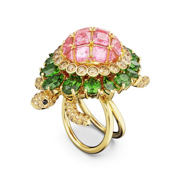 Swarovski prsten Idyllia Cocktail, Višebojna, Zlatni ton, Turtle