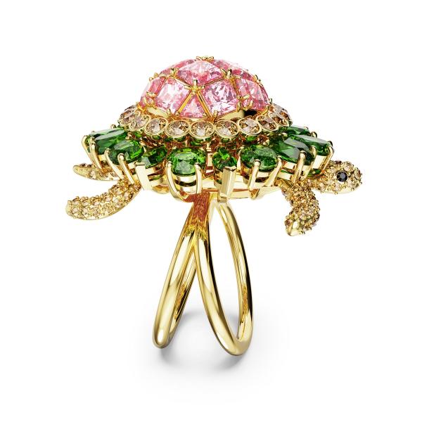 Swarovski prsten Idyllia Cocktail, Višebojna, Zlatni ton, Turtle