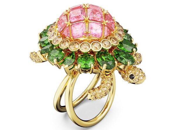 Swarovski prsten Idyllia Cocktail, Višebojna, Zlatni ton, Turtle