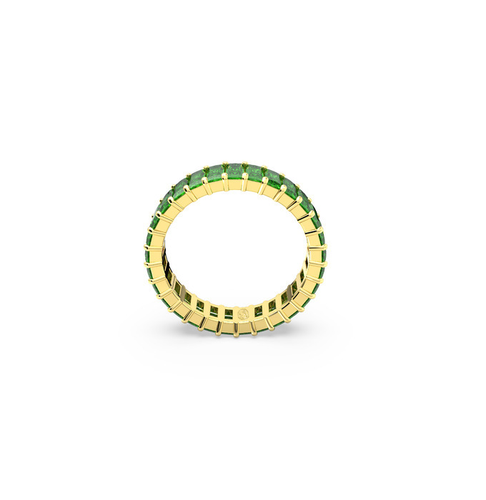 Swarovski prsten Matrix, Zelena, Zlatni ton, Round