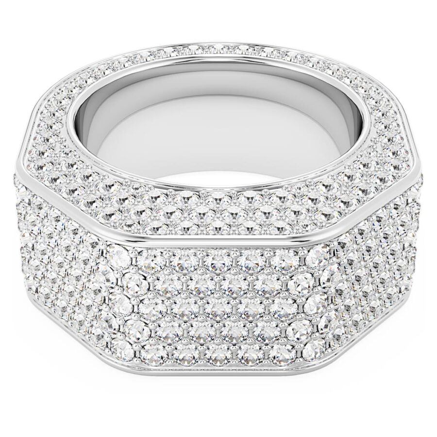Swarovski prsten Dextera Cocktail, Bijeli ton, Octagon