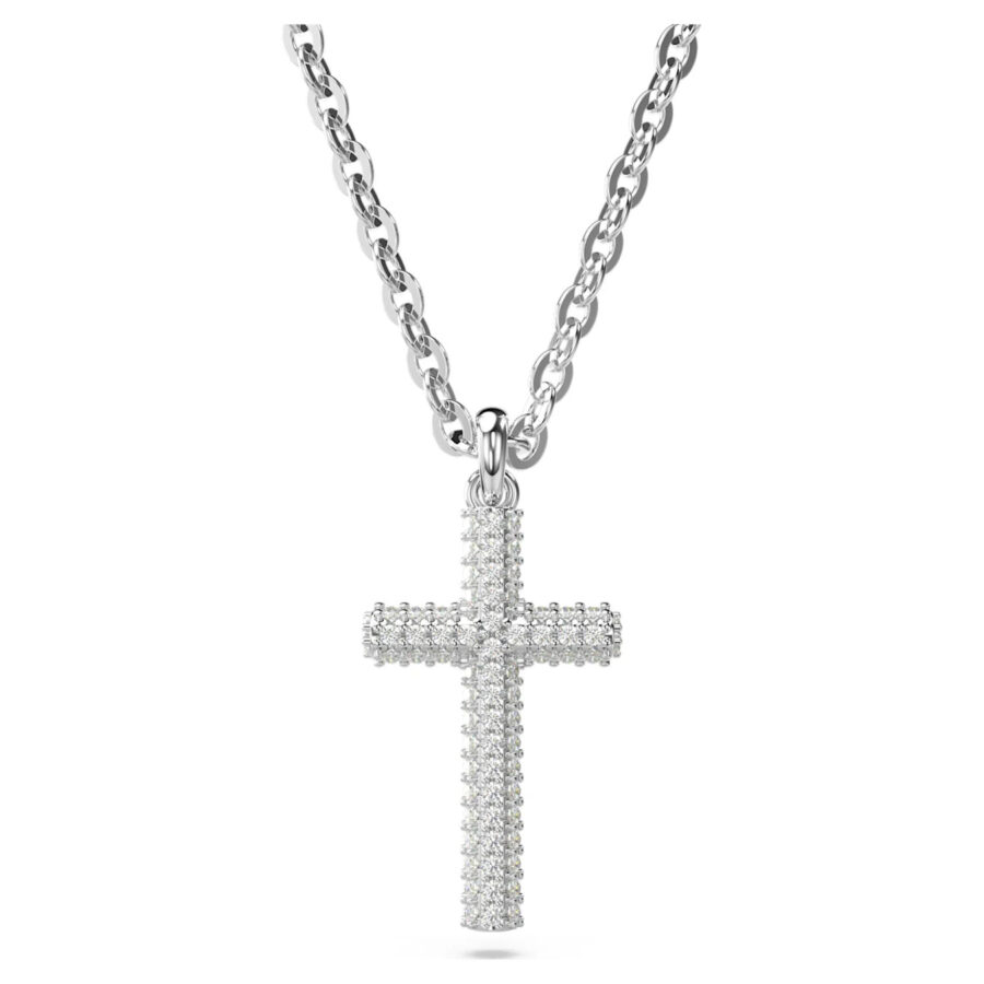 Swarovski lancic Insigne, Bijeli ton, Pavé, Cross
