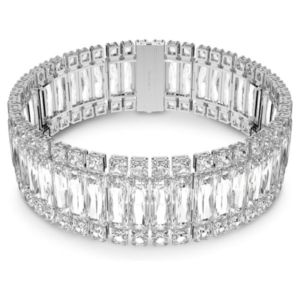 Swarovski Hyperbola choker s pravokutnim bijelim kristalima