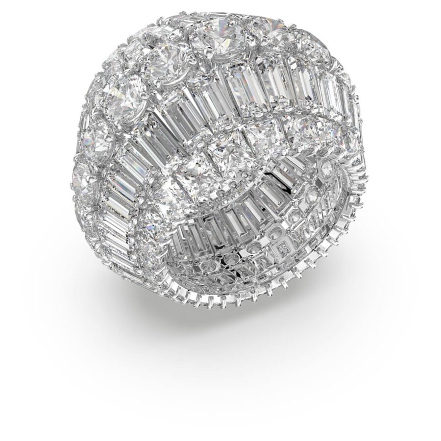 Swarovski prsten Hyperbola Cocktail, Bijeli ton