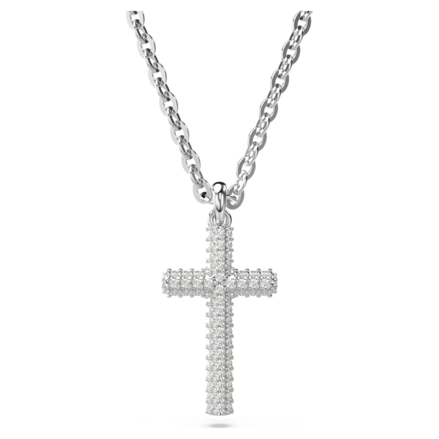 Swarovski lancic Insigne, Bijeli ton, Cross, Pavé