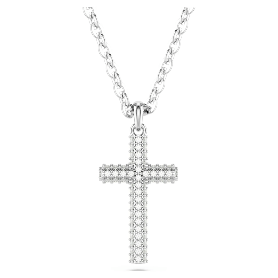 Swarovski lancic Insigne, Bijeli ton, Cross, Pavé
