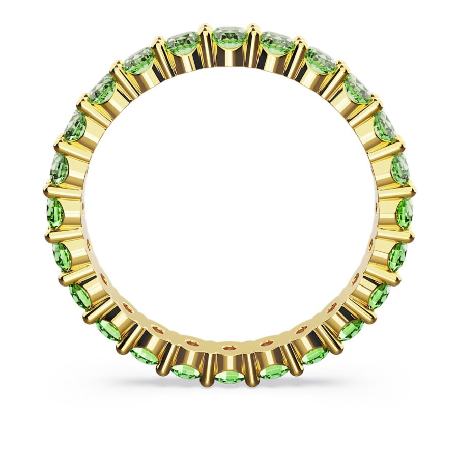 Swarovski prsten Matrix, Zelena, Zlatni ton, Round