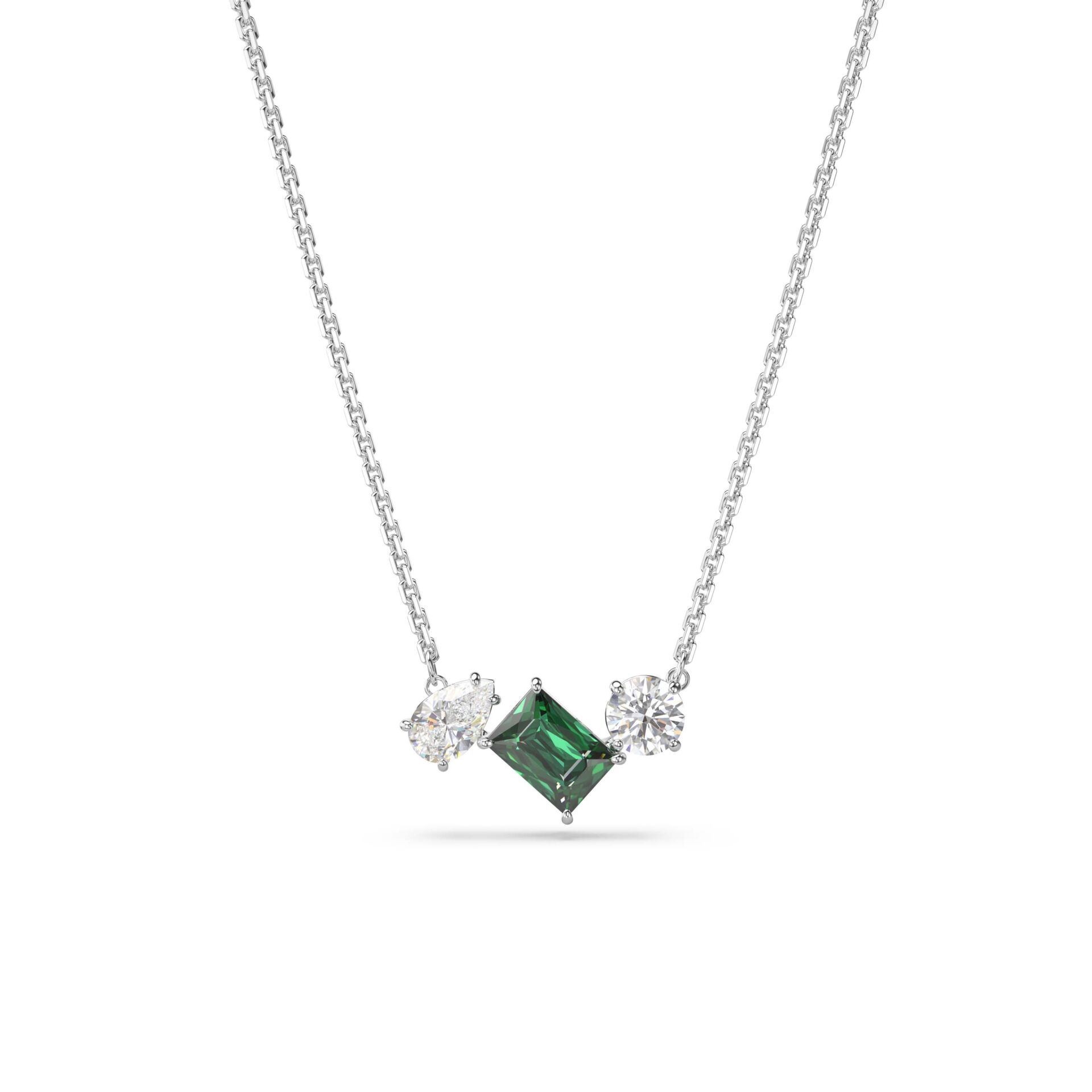 Swarovski lančić Mesmera, Zelena, Bijeli ton, Mix