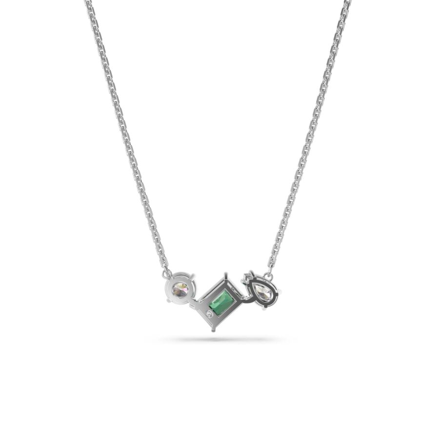 Swarovski lancic Mesmera, Zelena, Bijeli ton, Mix