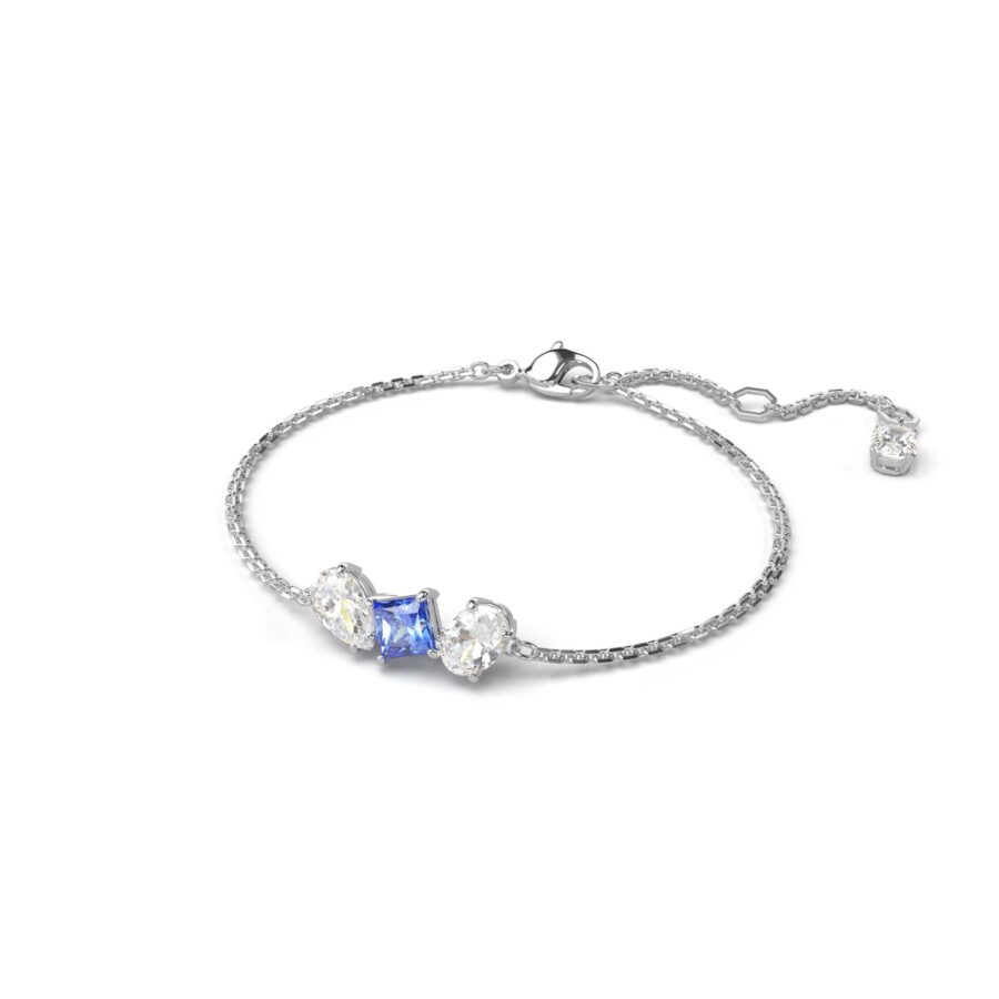 Swarovski narukvica Mesmera, Plava, Bijeli ton, Mix, M