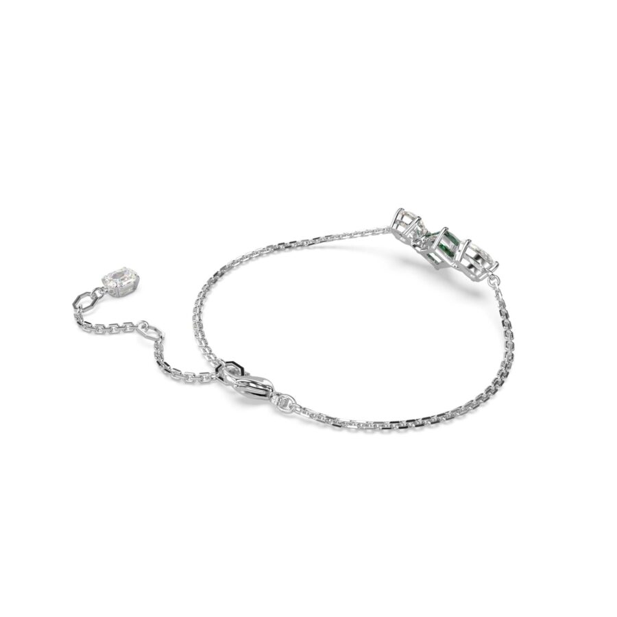 Swarovski narukvica Mesmera, Zelena, Bijeli ton, Mix