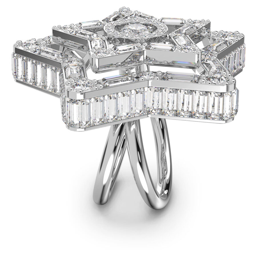 Swarovski prsten Stilla Cocktail, Bijeli ton, Star, Mix