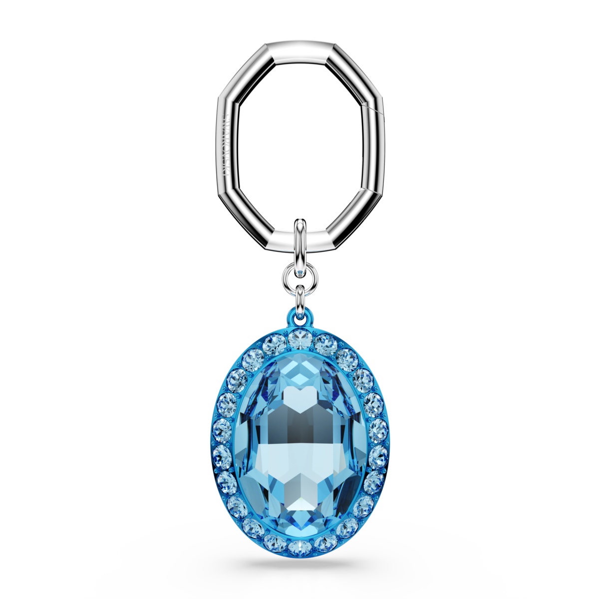 Swarovski privjesak za ključeve, Plava, Mix metal, Oval