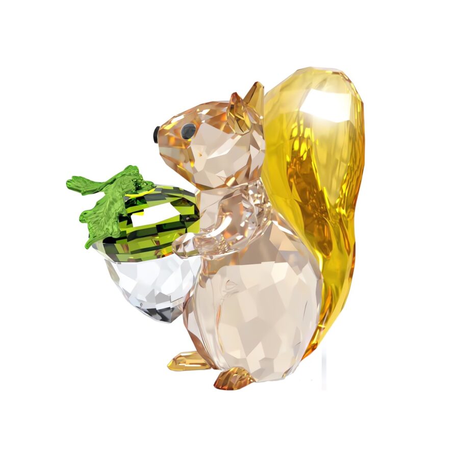 Swarovski kristalna figura Idyllia Vjeverica i žir