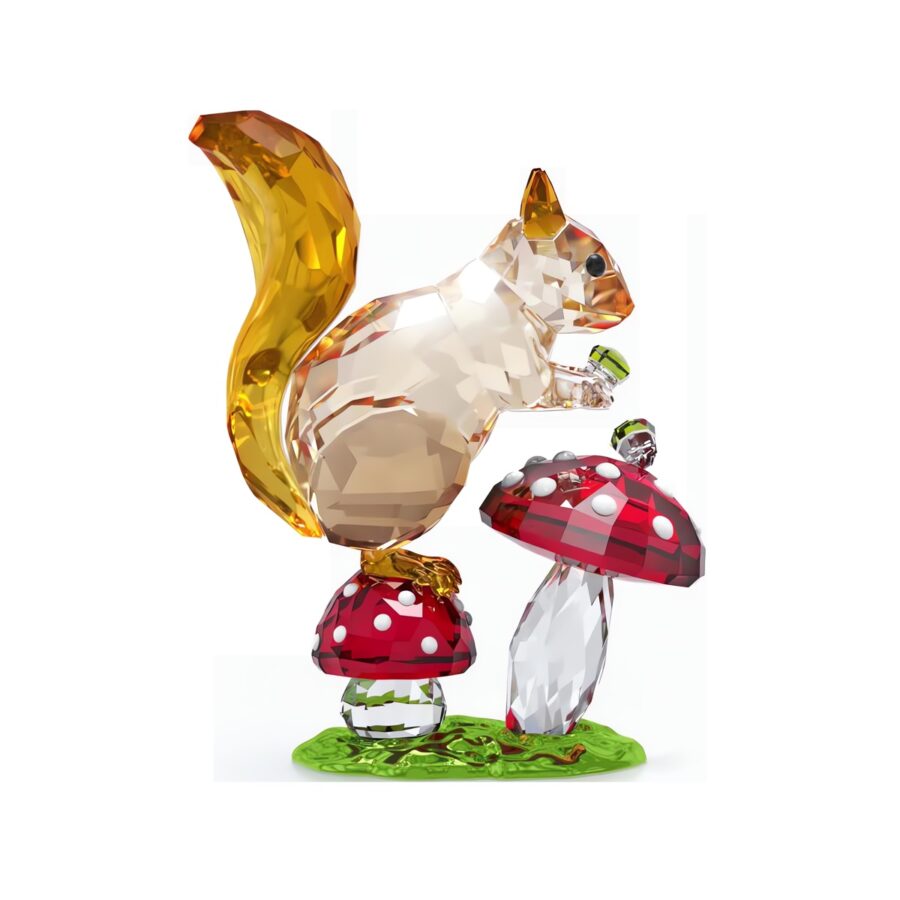 Swarovski kristalna figura Idyllia, Vjeverica i gljive