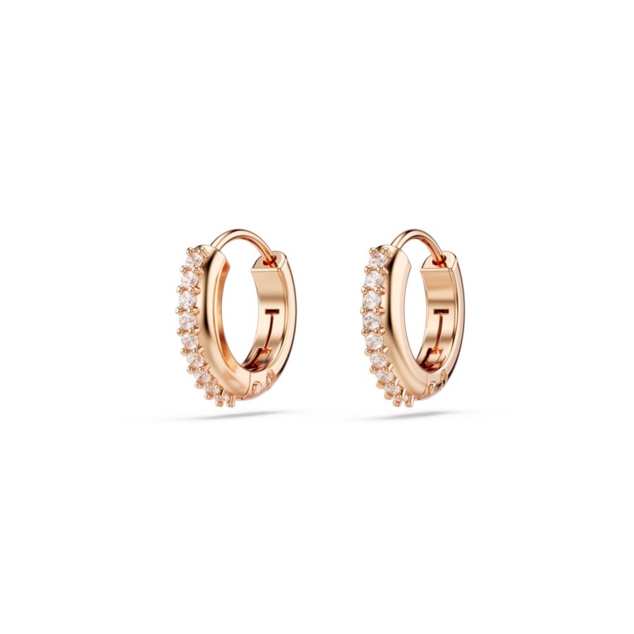 Swarovski naušnice Matrix Hoop, Rose ton, Round