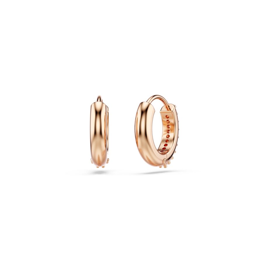 Swarovski naušnice Matrix Hoop, Rose ton, Round
